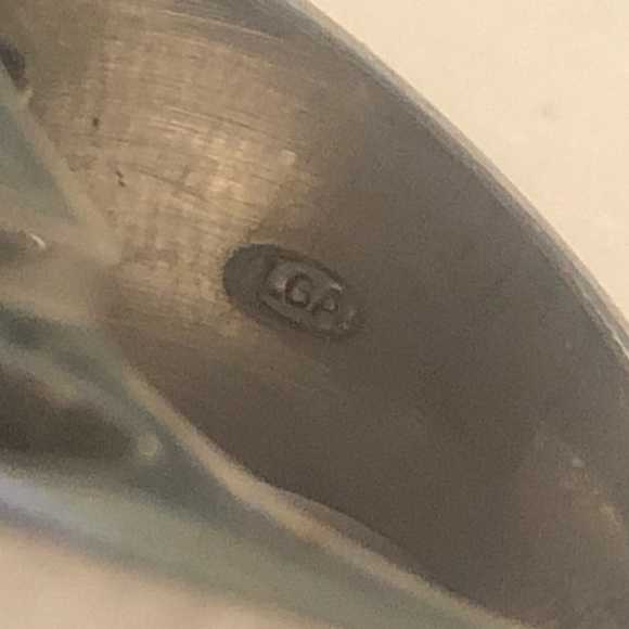 VTG Lauren G Adams Sterling Emerald Cut Purple & White Cz Cocktail Ring Sz 5 - Picture 6 of 9